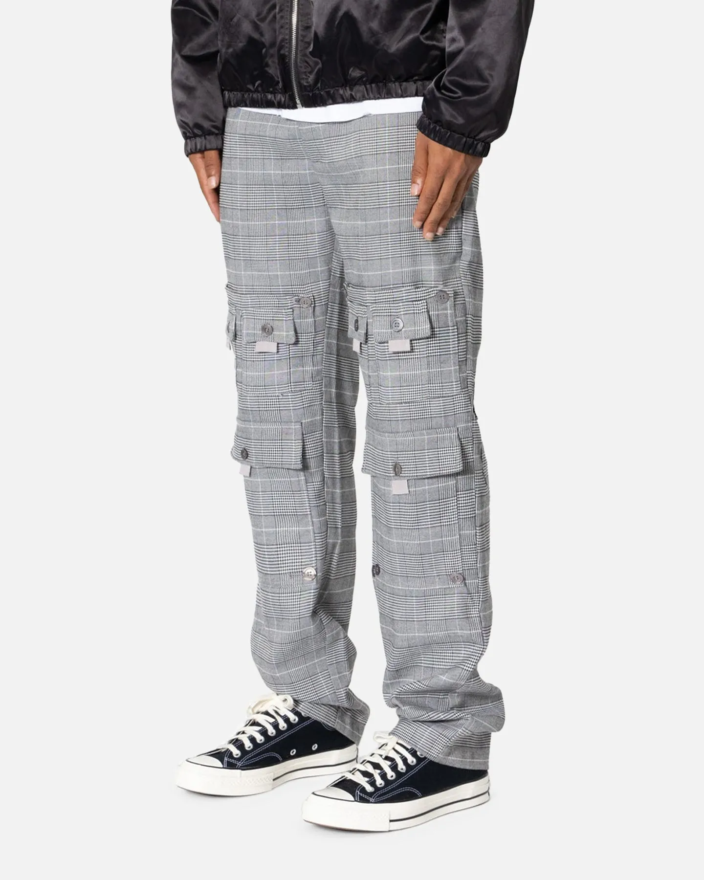 MNML Plaid All Over Pocket Pants Grey