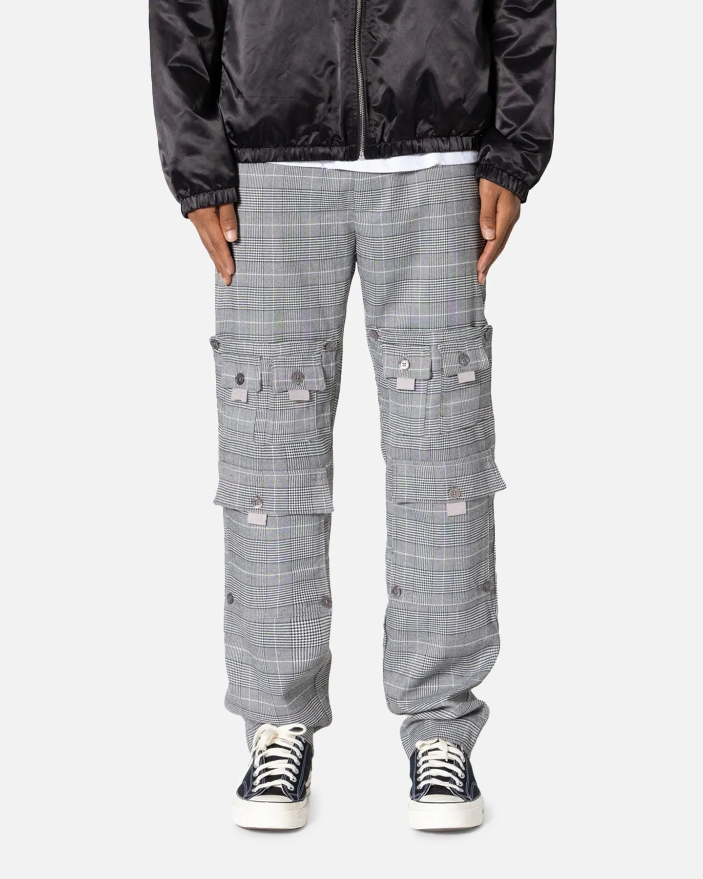 MNML Plaid All Over Pocket Pants Grey