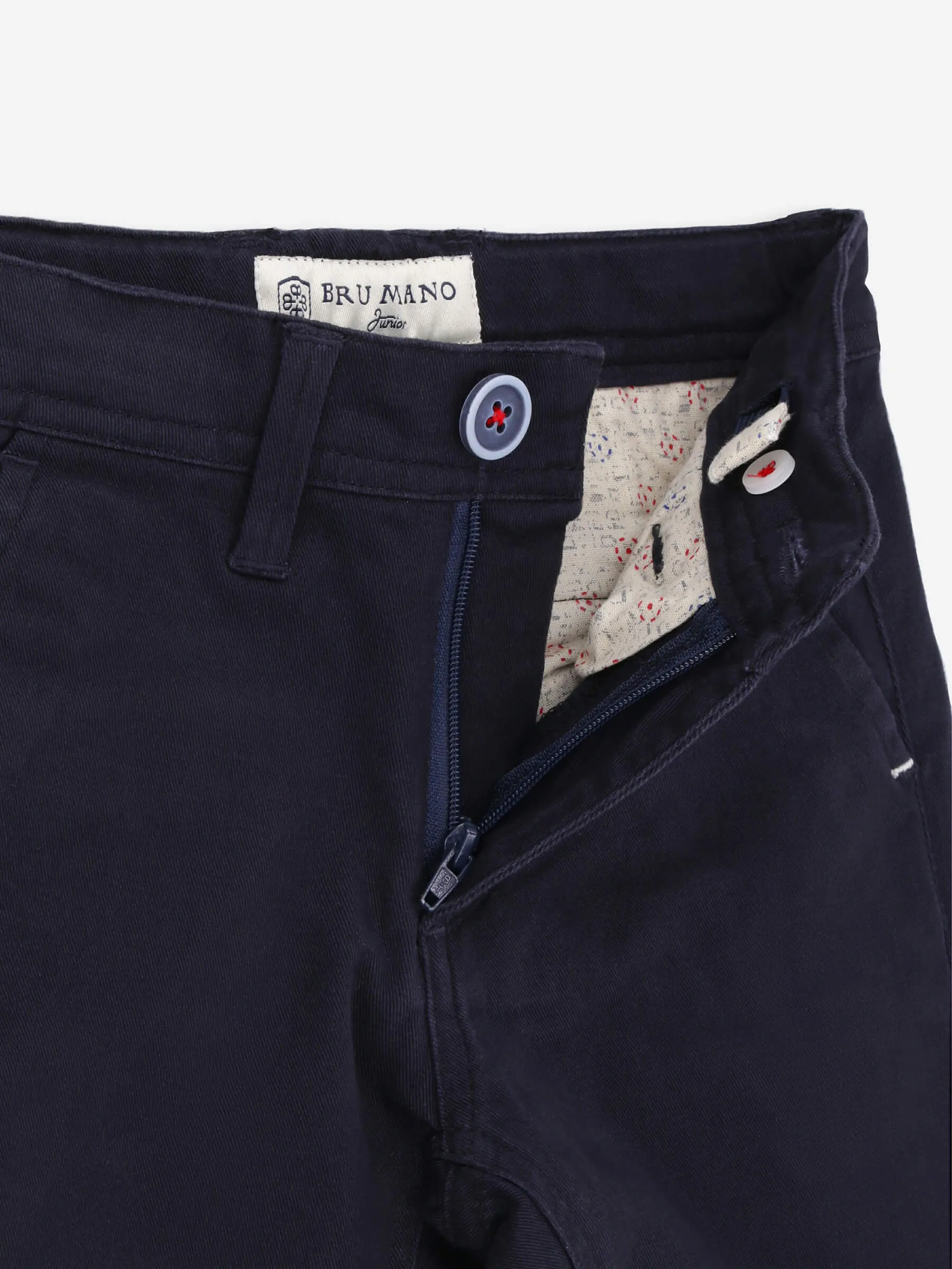 Navy Blue Casual Chino With Flap Pockets