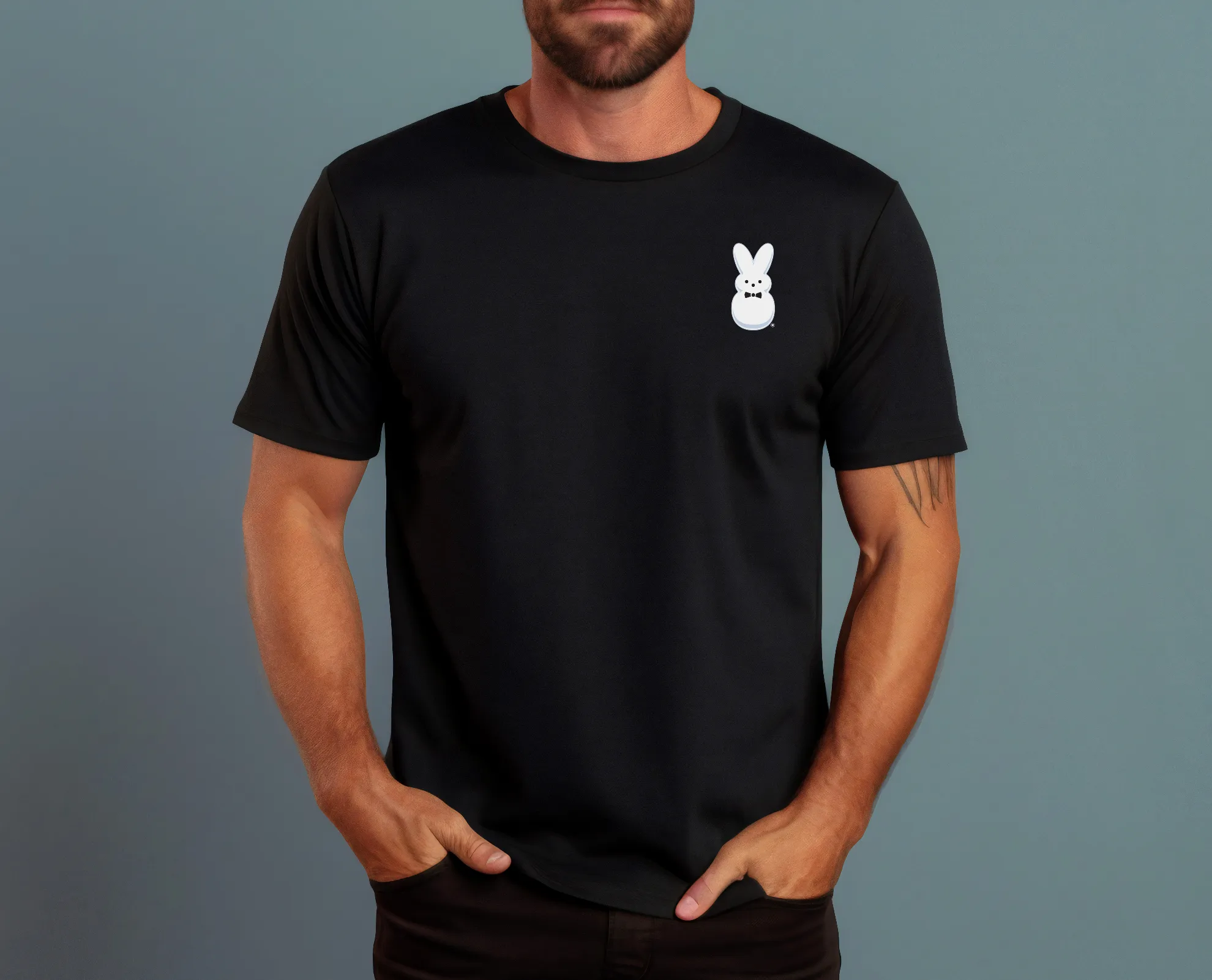 Peeps® Simple Bunny Left Chest Unisex Graphic Tee