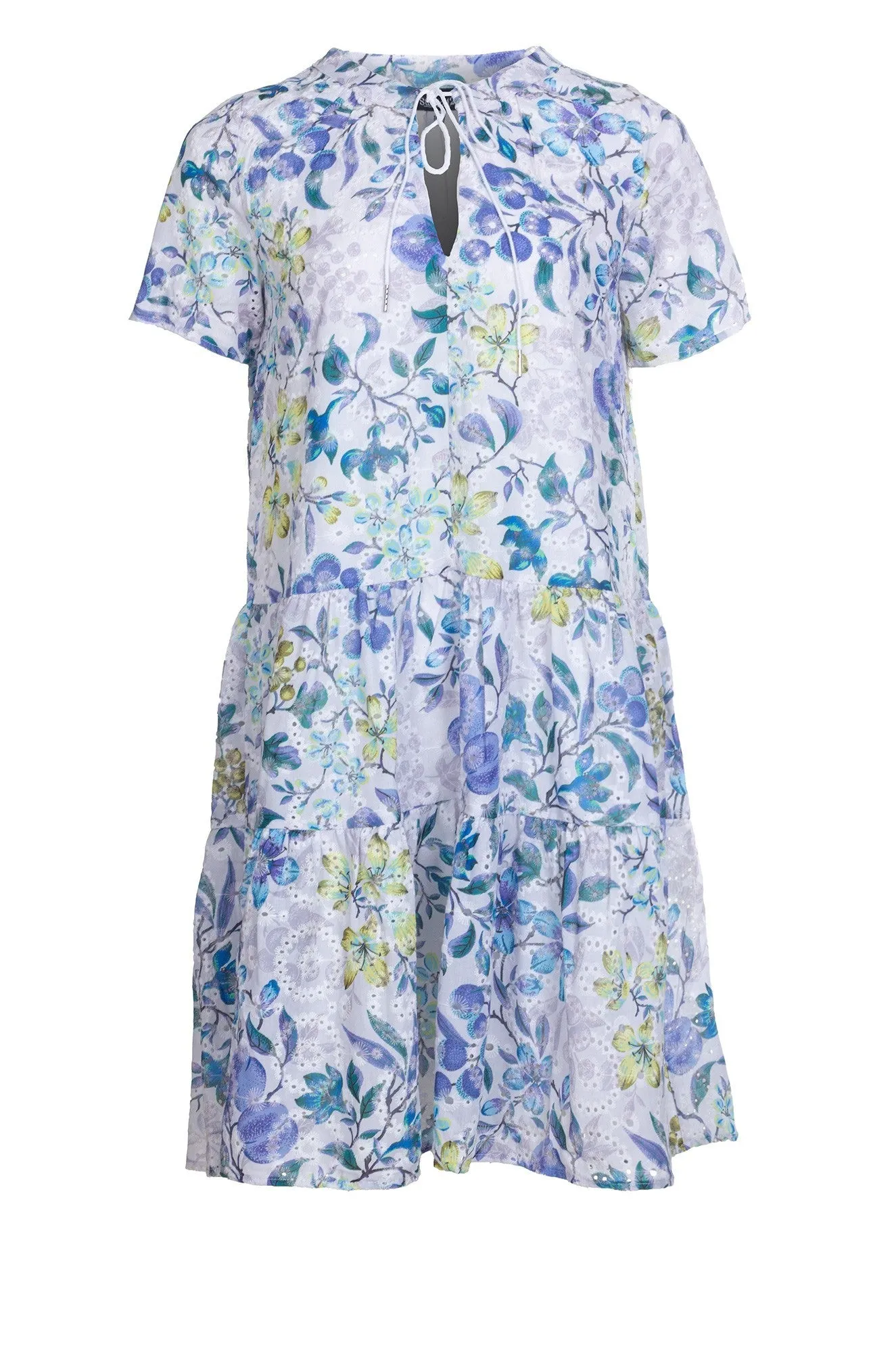 Printed Dress with nehru collar | BLUES GARDEN | 8402A1