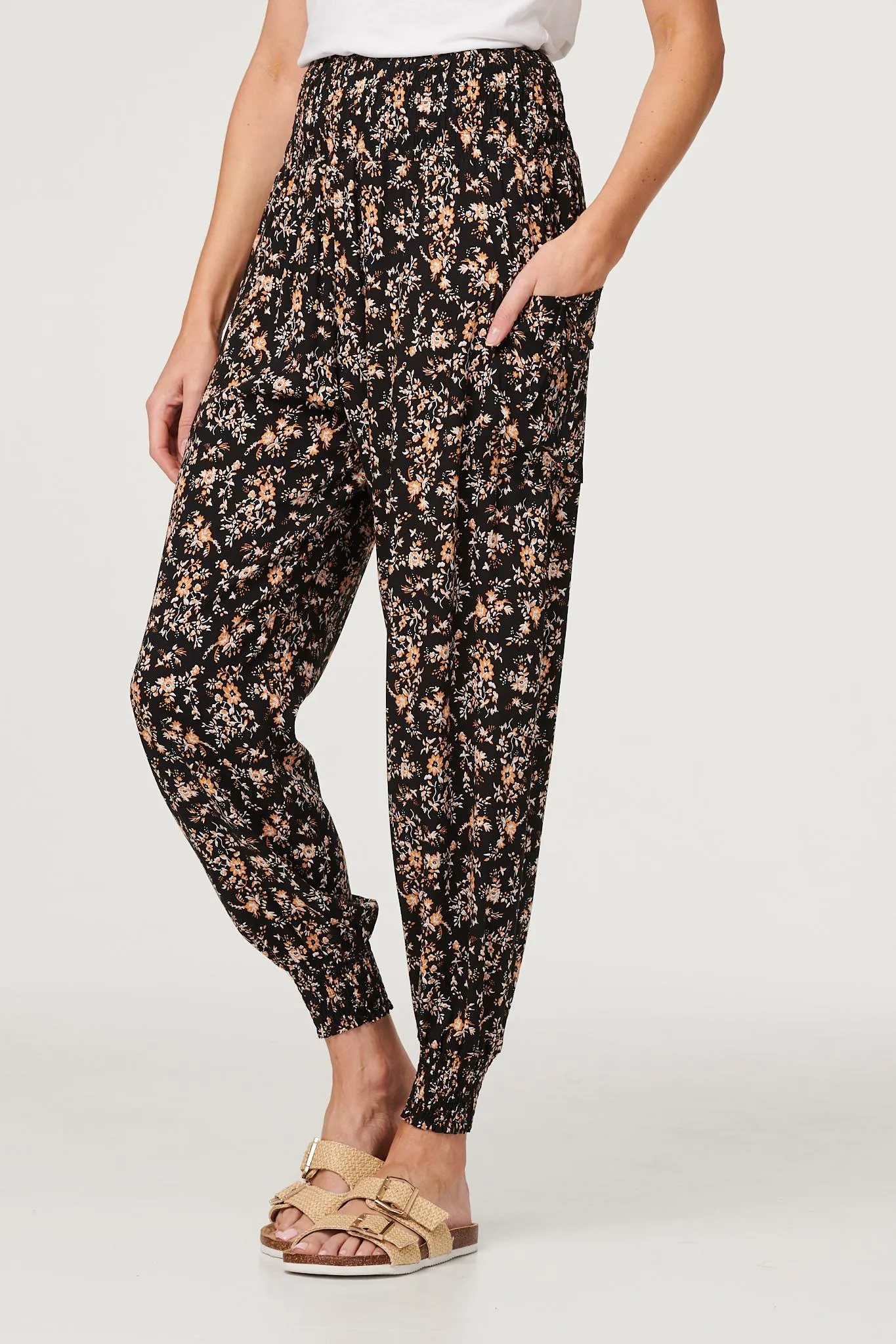 Printed Relaxed Tapered Harem Pants