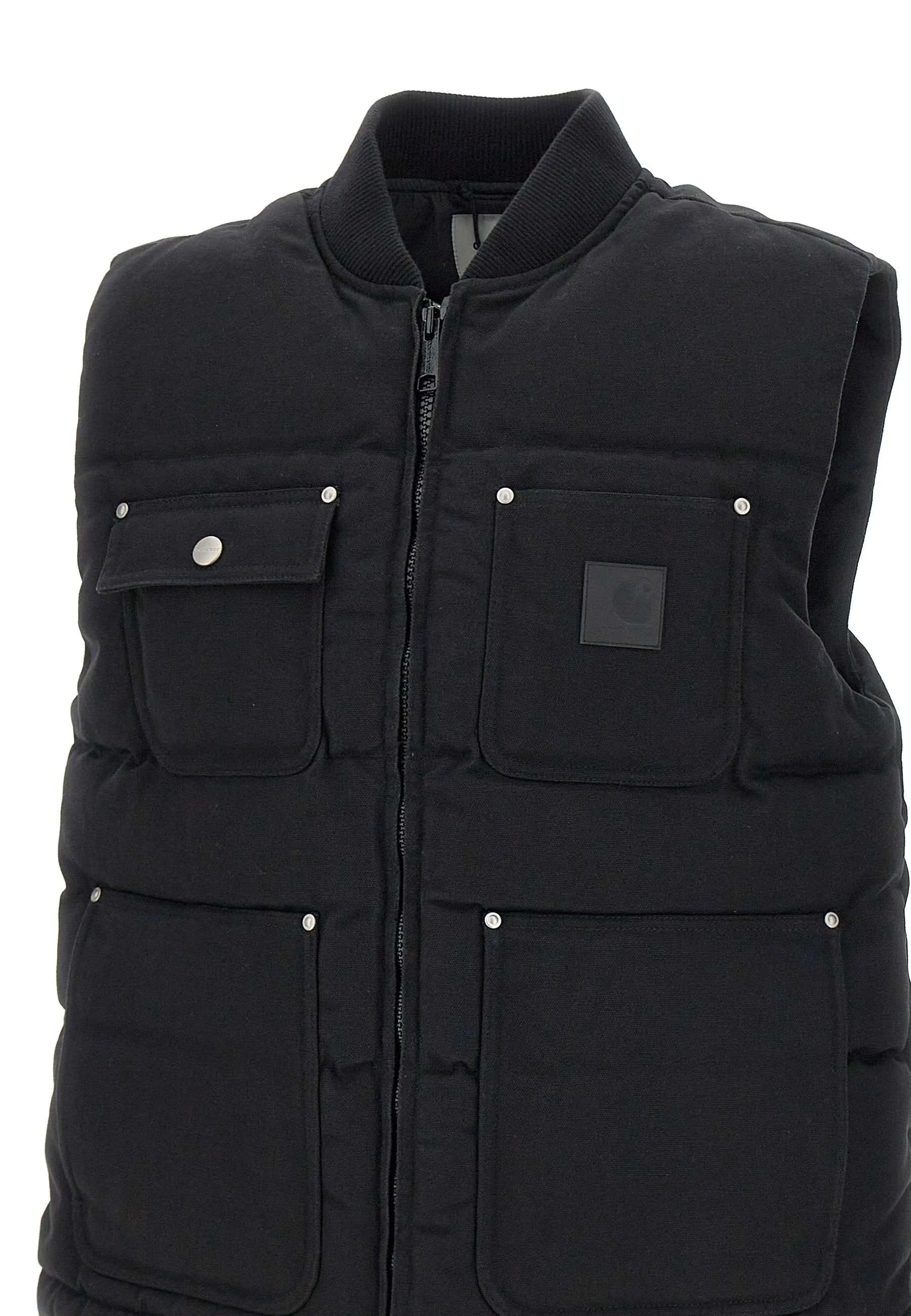 Rayley Vest Black Cotton Canvas