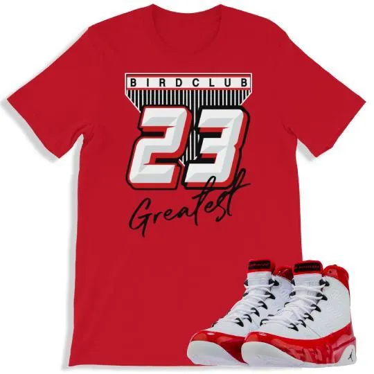 Retro 9 "Gym Red" sneaker shirt to match