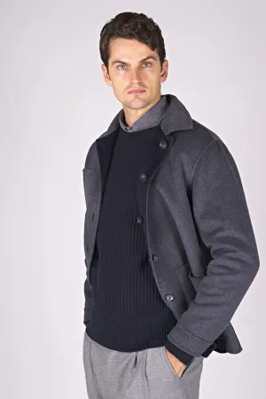 Reversible Double-Face Wool-Blend Jacket