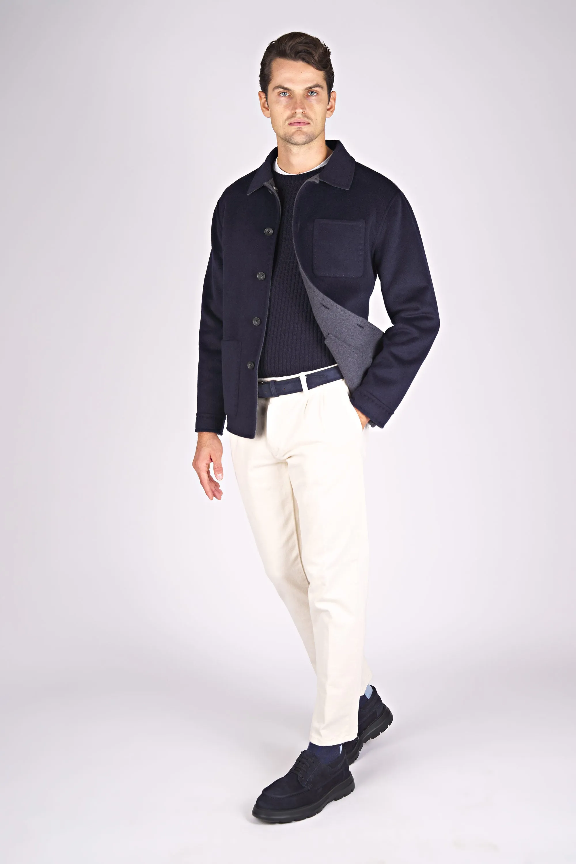 Reversible Double-Face Wool-Blend Jacket