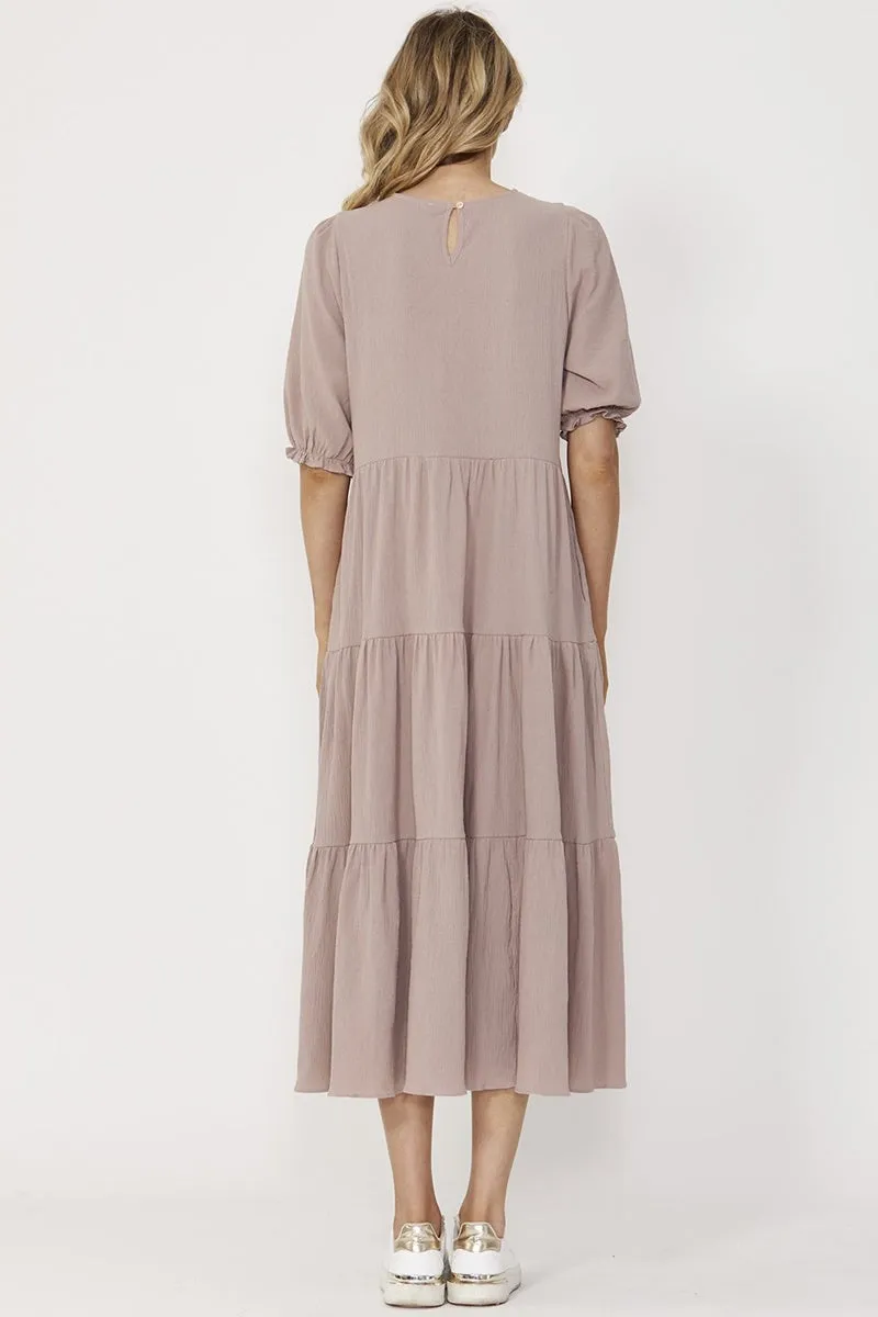 Sass - Lana Midi Dress - Dove