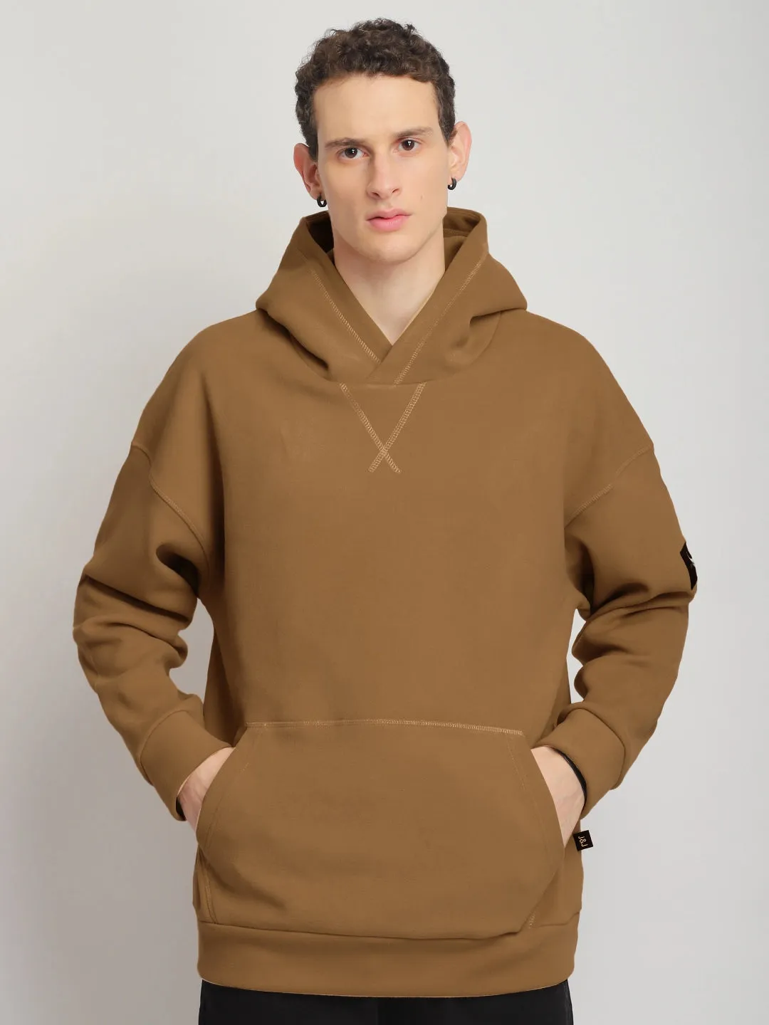 Savoy Streetwear Brown Oversized Hoodie