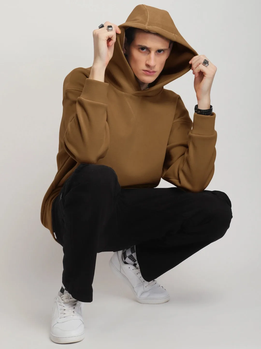 Savoy Streetwear Brown Oversized Hoodie