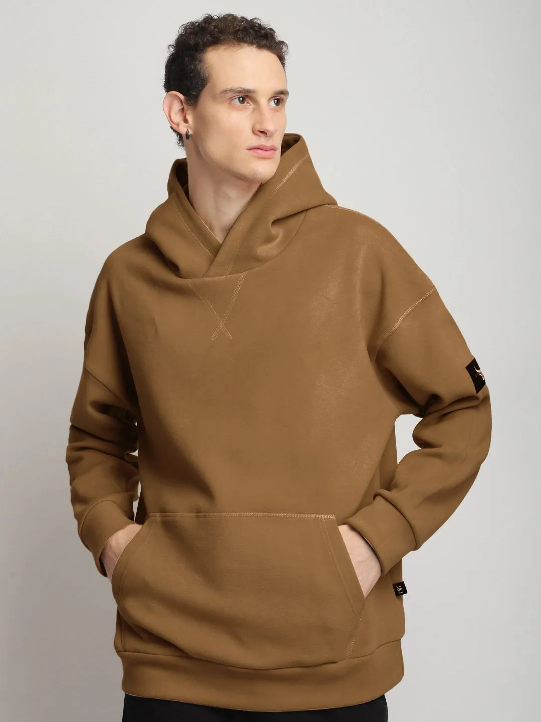 Savoy Streetwear Brown Oversized Hoodie