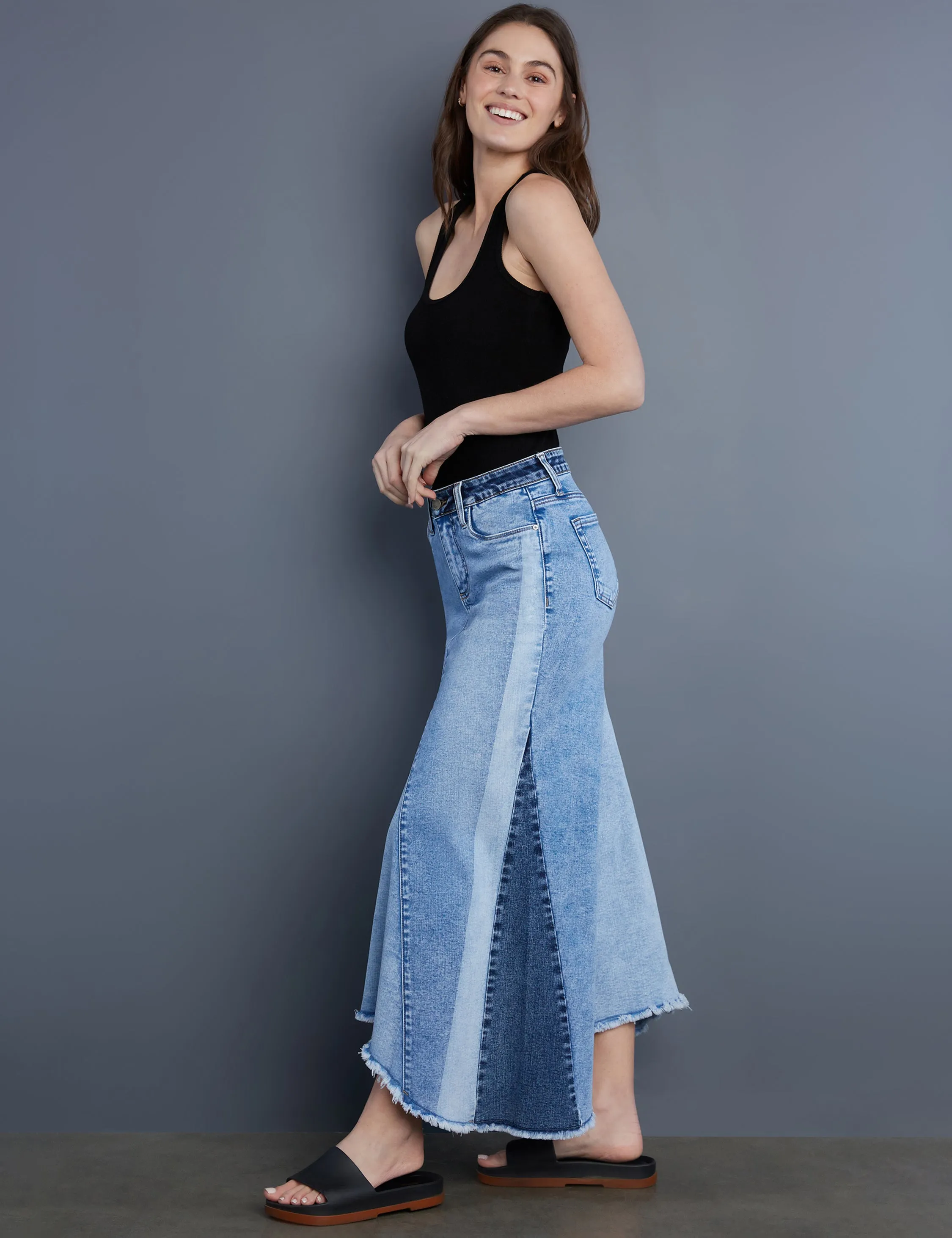 Selma Patchwork Maxi Skirt