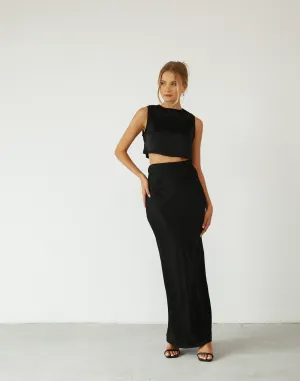 Sincerity Maxi Skirt (Black)