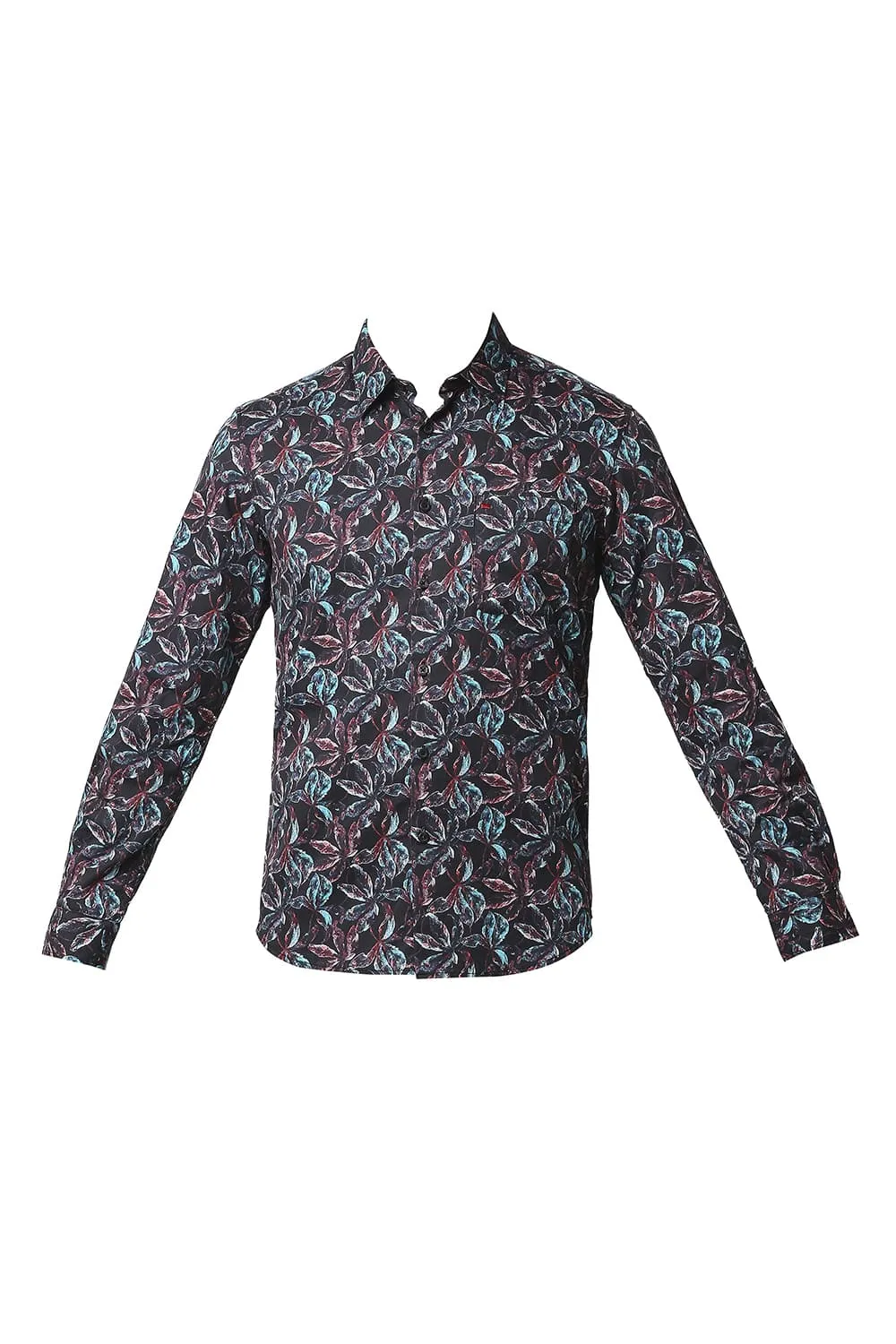 Slim Fit Digital Satin Printed Shirt