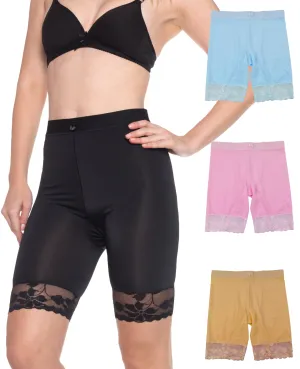 Smooth Lace Slip Shorts (3 Pack)