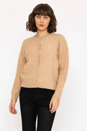 Soft Touch Cardigan in Camel