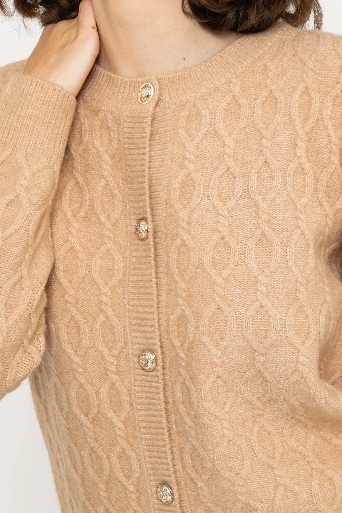 Soft Touch Cardigan in Camel