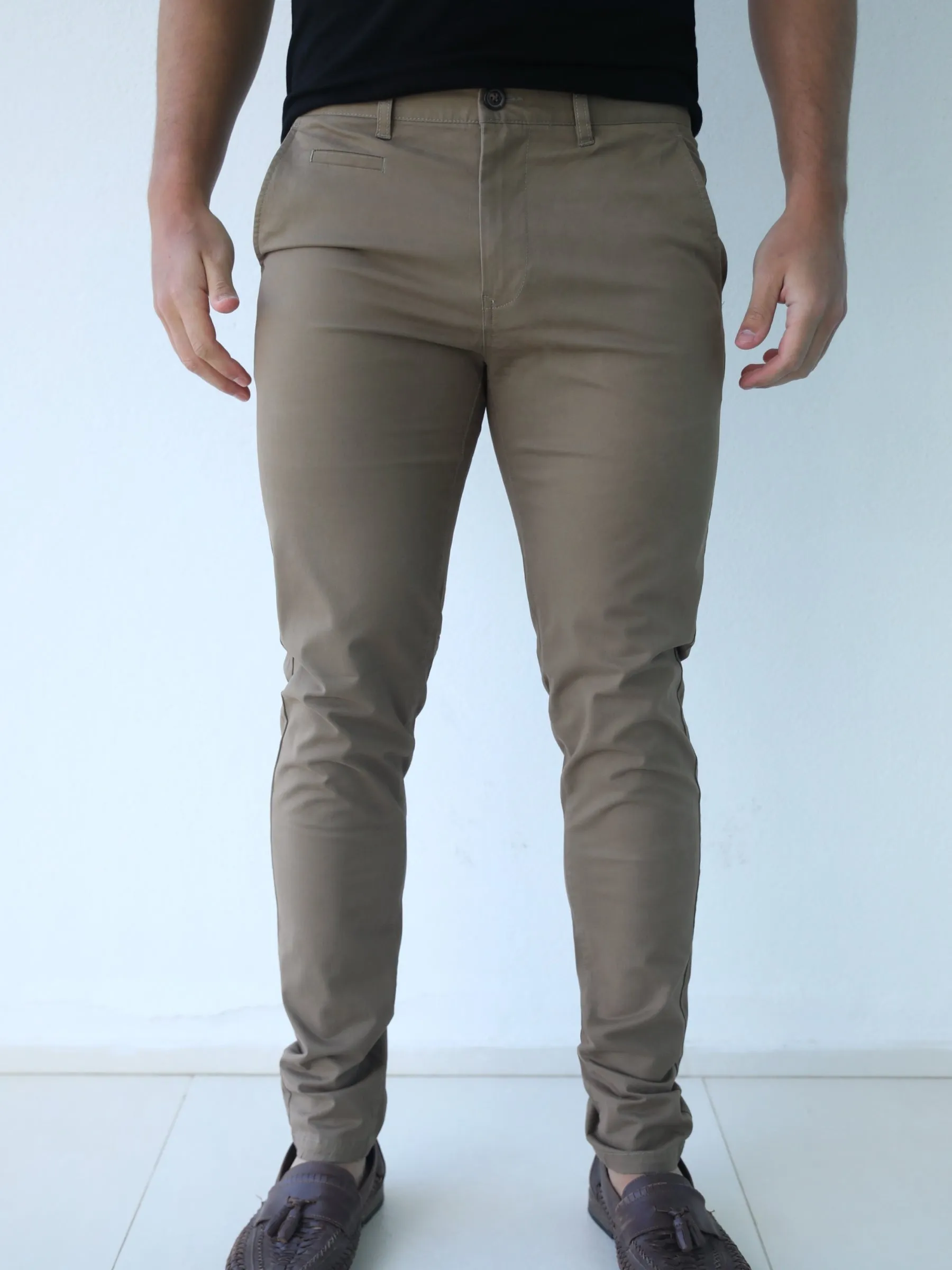 Stretch Chinos - Brown