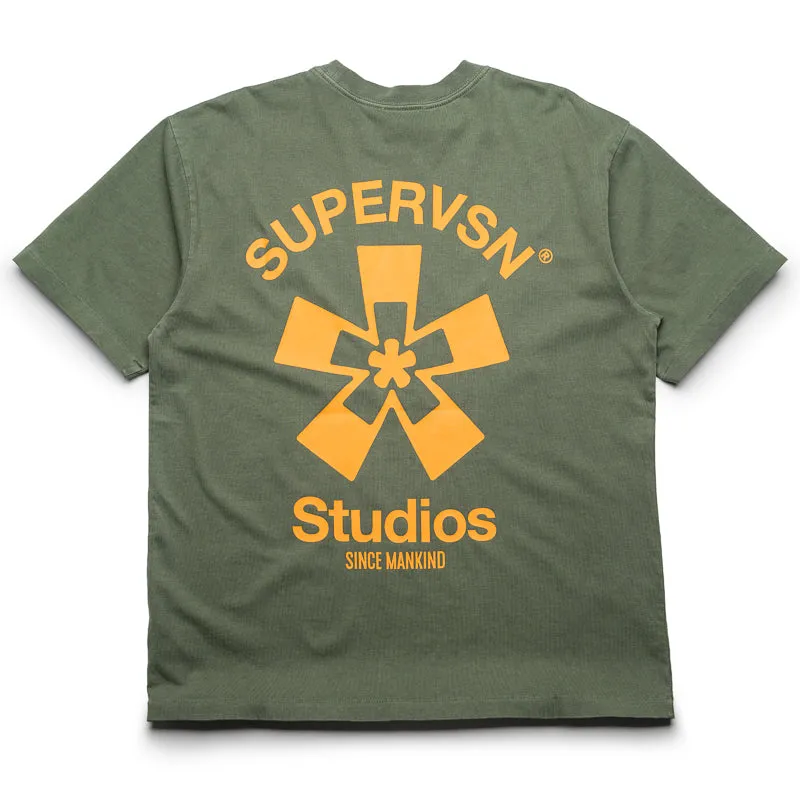 Supervsn Simple Starburst Tee - Moss