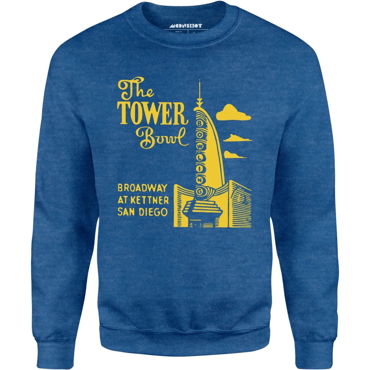 The Tower Bowl - San Diego, CA - Vintage Bowling Alley - Unisex Sweatshirt