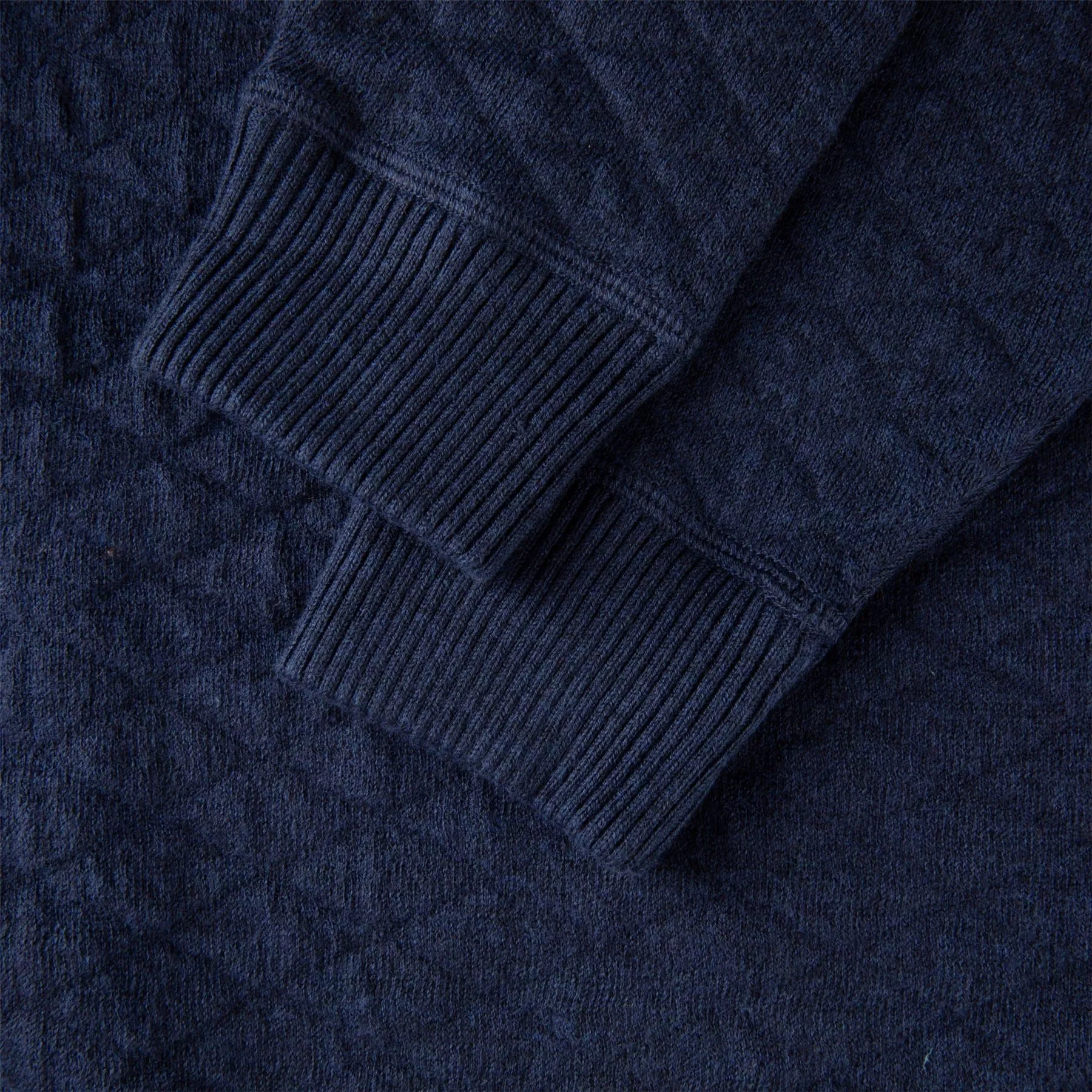 The Ward Crewneck Sweater Heathered Navy - SS24