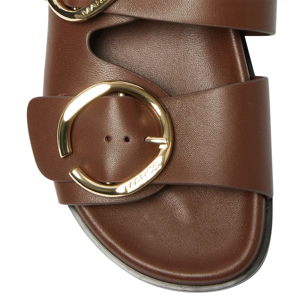 Tone Slide in Chocolate Glove Leather