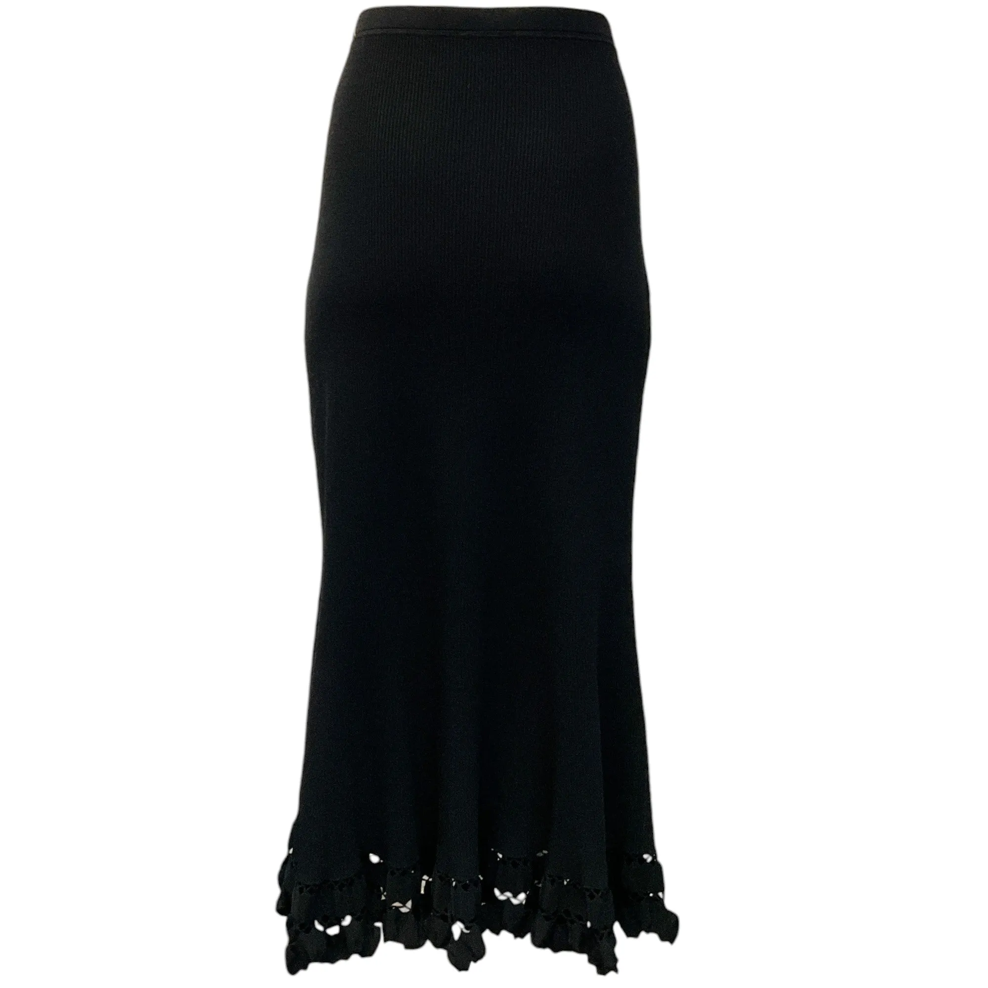 Ulla Johnson Black Ribbed Mateo Maxi Skirt